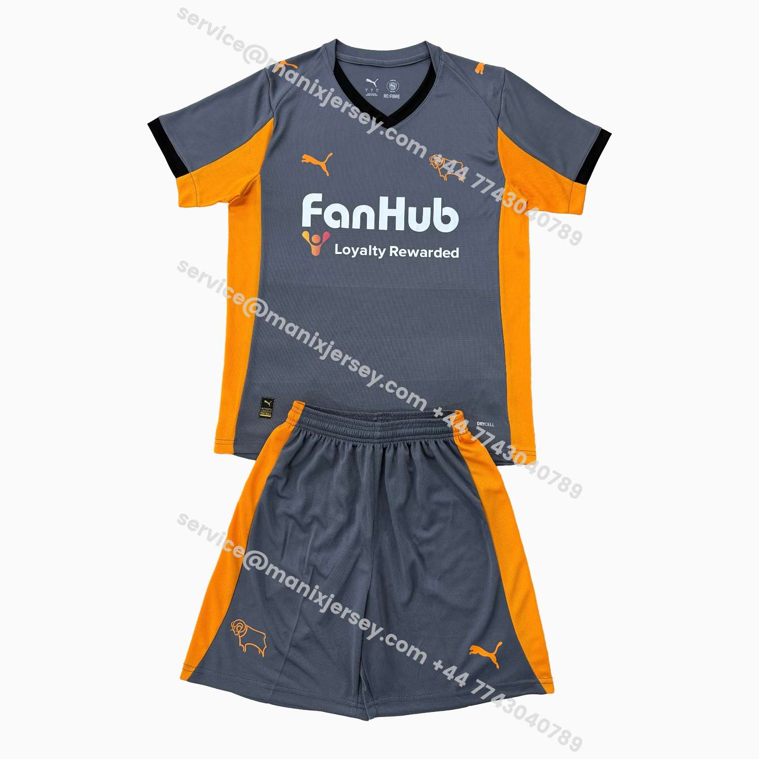 ManixJersey.com | Derby County 25-26 Away Men's Adult Jersey Set - Fans Version -Customize Name, Number and Patch | Worldwide Shipping