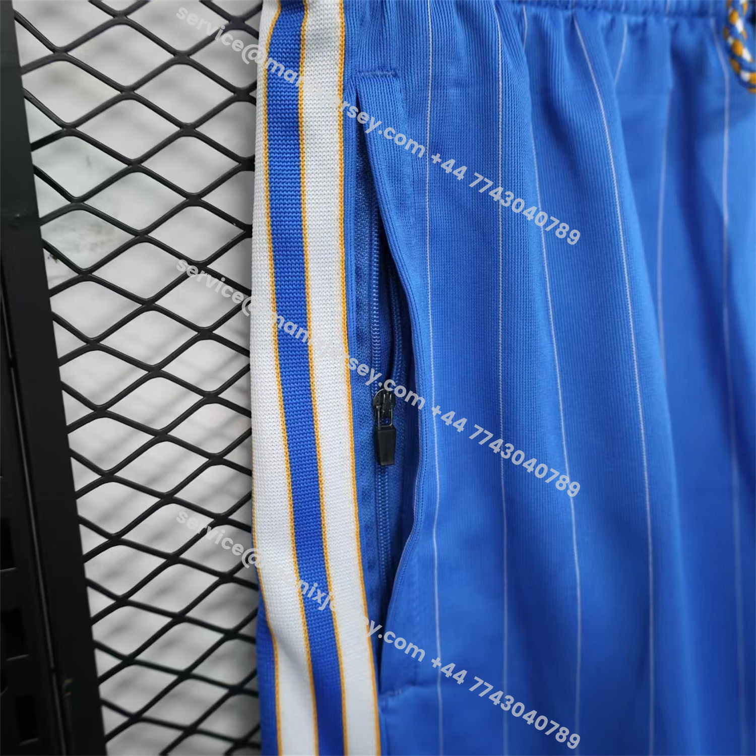 ManixJersey.com | Real Madrid 25-26 Trefoil Blue Travel Shorts - Player Version -Customize Name, Number and Patch | Worldwide Shipping