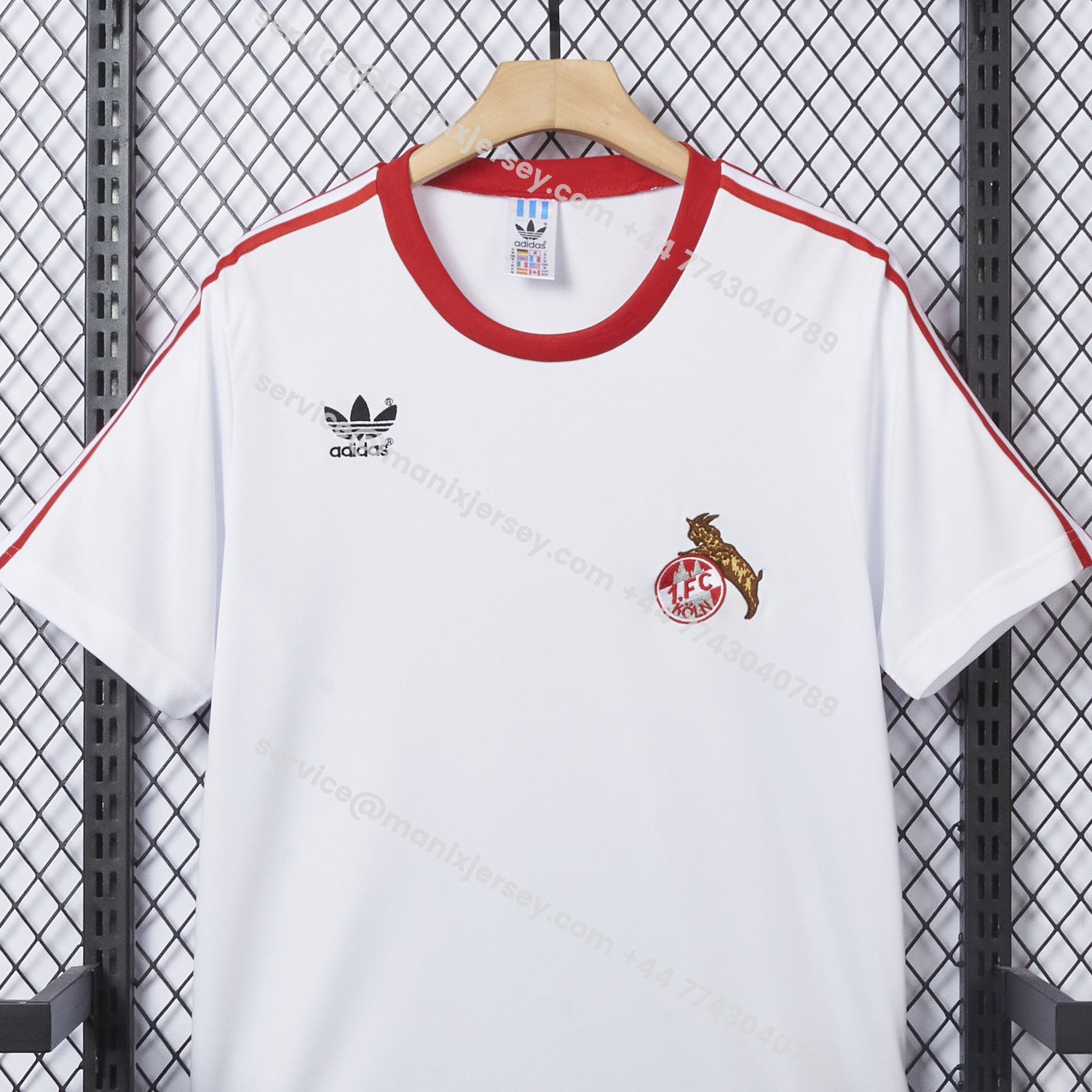ManixJersey.com | Retro K-O-L-N 1976-77 Away White Jersey -Customize Name, Number and Patch | Worldwide Shipping