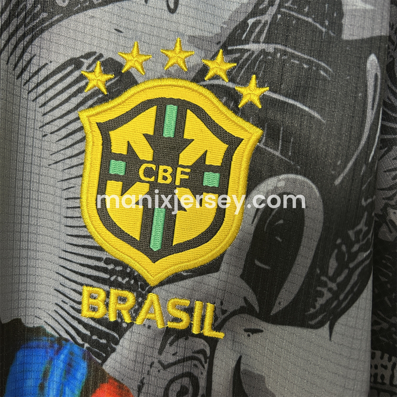 ManixJersey.com | Brazil 25-26 Colorful Jesus Statue Special Jersey - Fans Version -Customize Name, Number and Patch | Worldwide Shipping