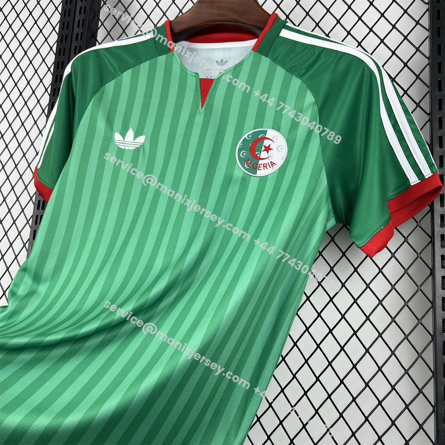 ManixJersey.com | Algeria 2026 Away Green Jersey - Fans Version -Customize Name, Number and Patch | Worldwide Shipping