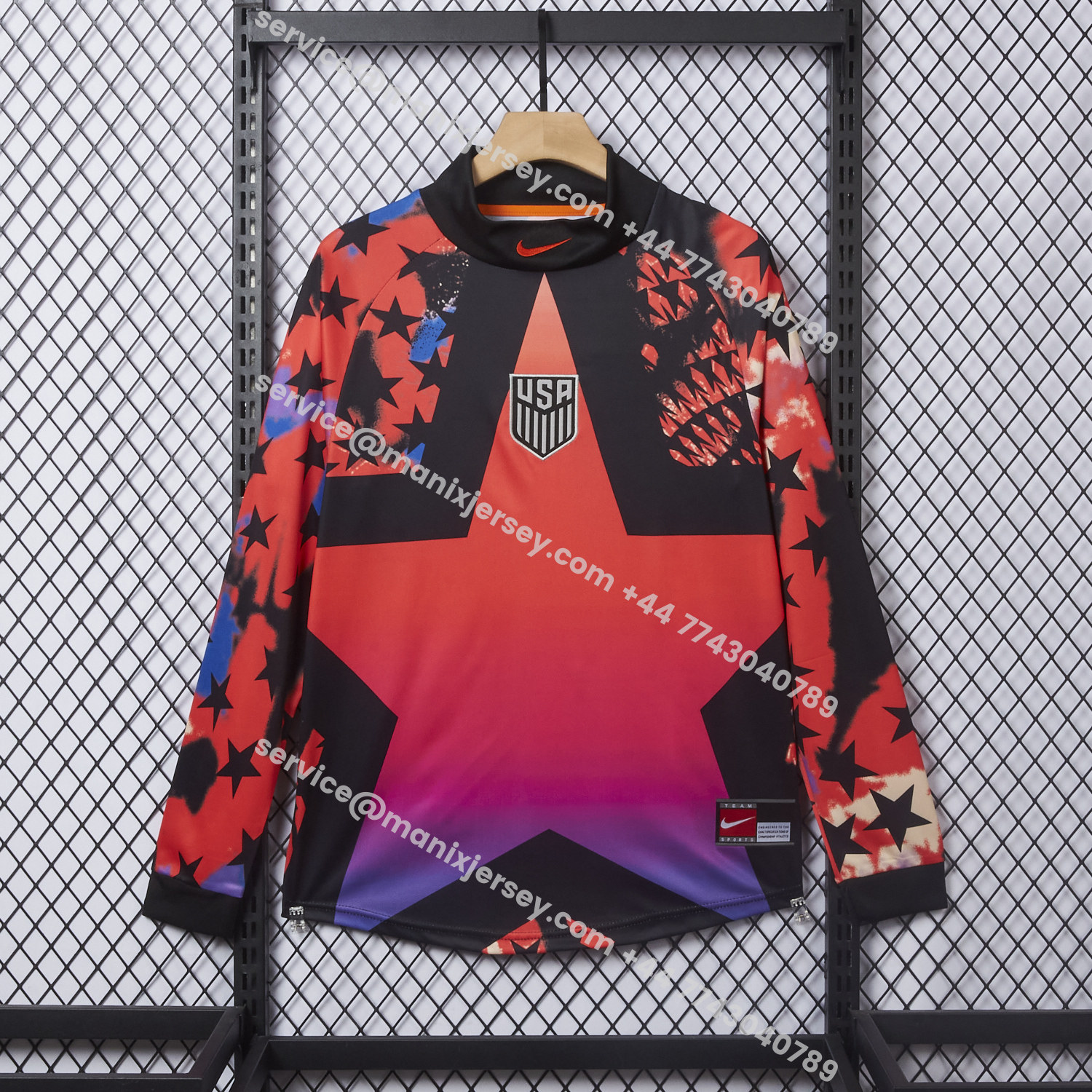 ManixJersey.com | United States USA 2026 Hollywood Goalkeeper Special Long Sleeves Jersey - Fans Version -Customize Name, Number and Patch | Worldwide Shipping