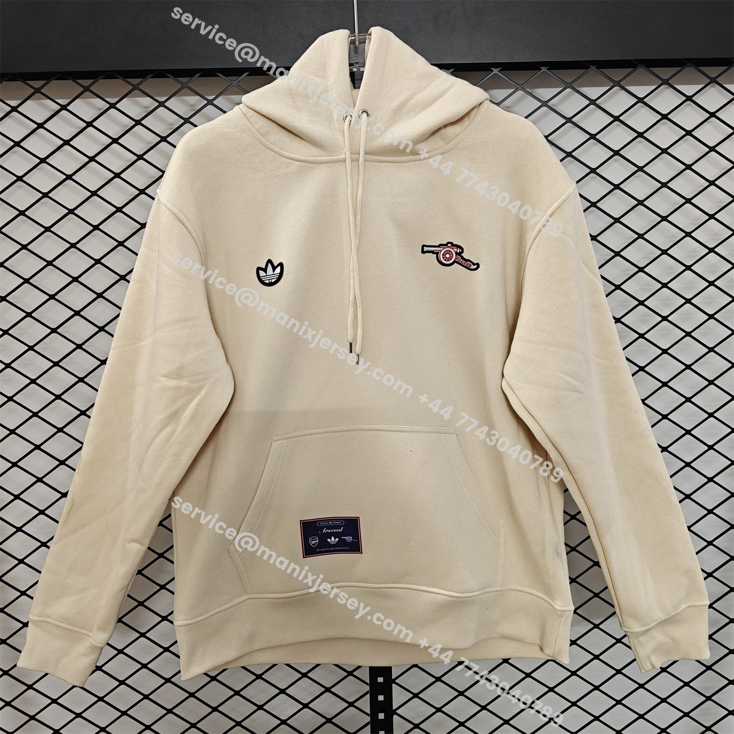 ManixJersey.com | Arsenal 25-26 Originals Terrace Icon Unisex Pullover Hoodie -Customize Name, Number and Patch | Worldwide Shipping