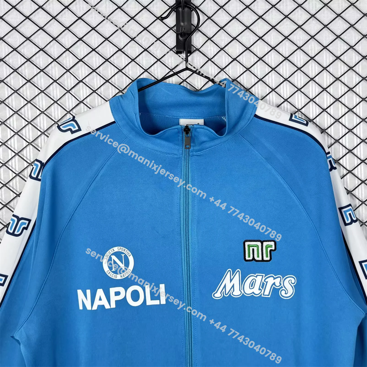 ManixJersey.com | Retro Napoli 1988-89 Blue Windbreaker -Customize Name, Number and Patch | Worldwide Shipping