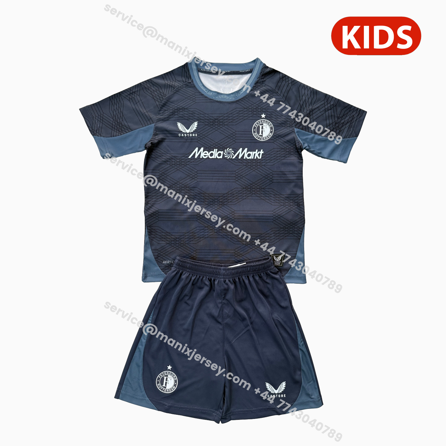 ManixJersey.com | Feyenoord 25-26 Away Kids Kit -Customize Name, Number and Patch | Worldwide Shipping