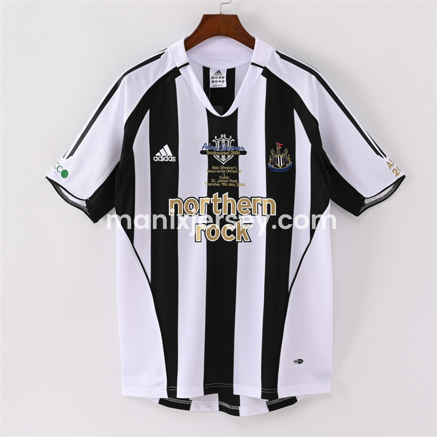ManixJersey.com | Retro Newcastle United 2006 Alan Shearer Testimonial Home Jersey -Customize Name, Number and Patch | Worldwide Shipping