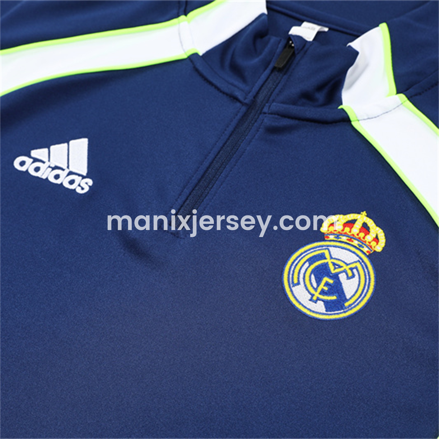 ManixJersey.com | Real Madrid 25-26 Long Sleeve Training Set - Throwback Royal Blue Top and Pants -Customize Name, Number and Patch | Worldwide Shipping