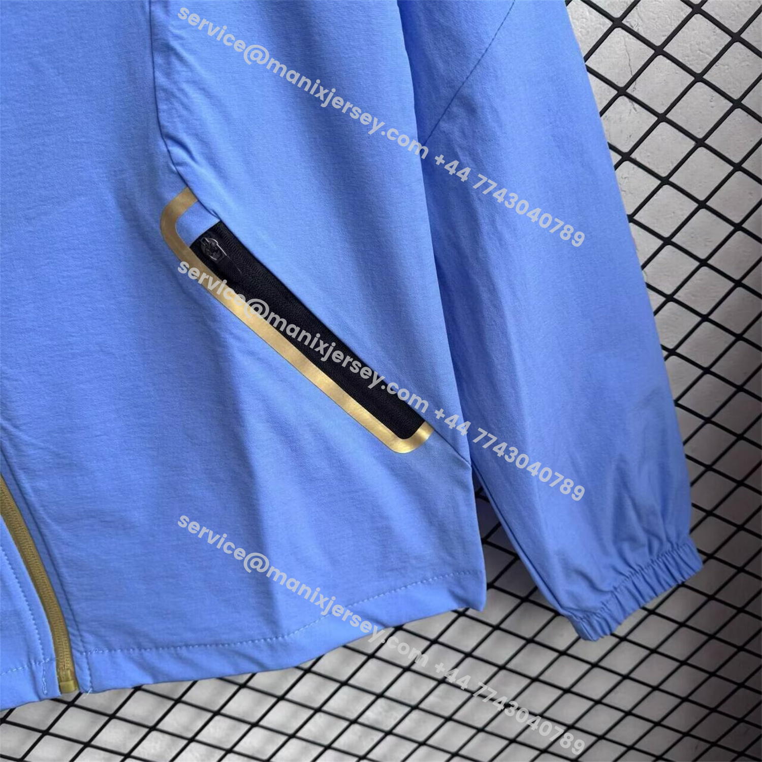 ManixJersey.com | Argentina 2026 Windbreaker Training Set - Blue Top and Black Pants -Customize Name, Number and Patch | Worldwide Shipping