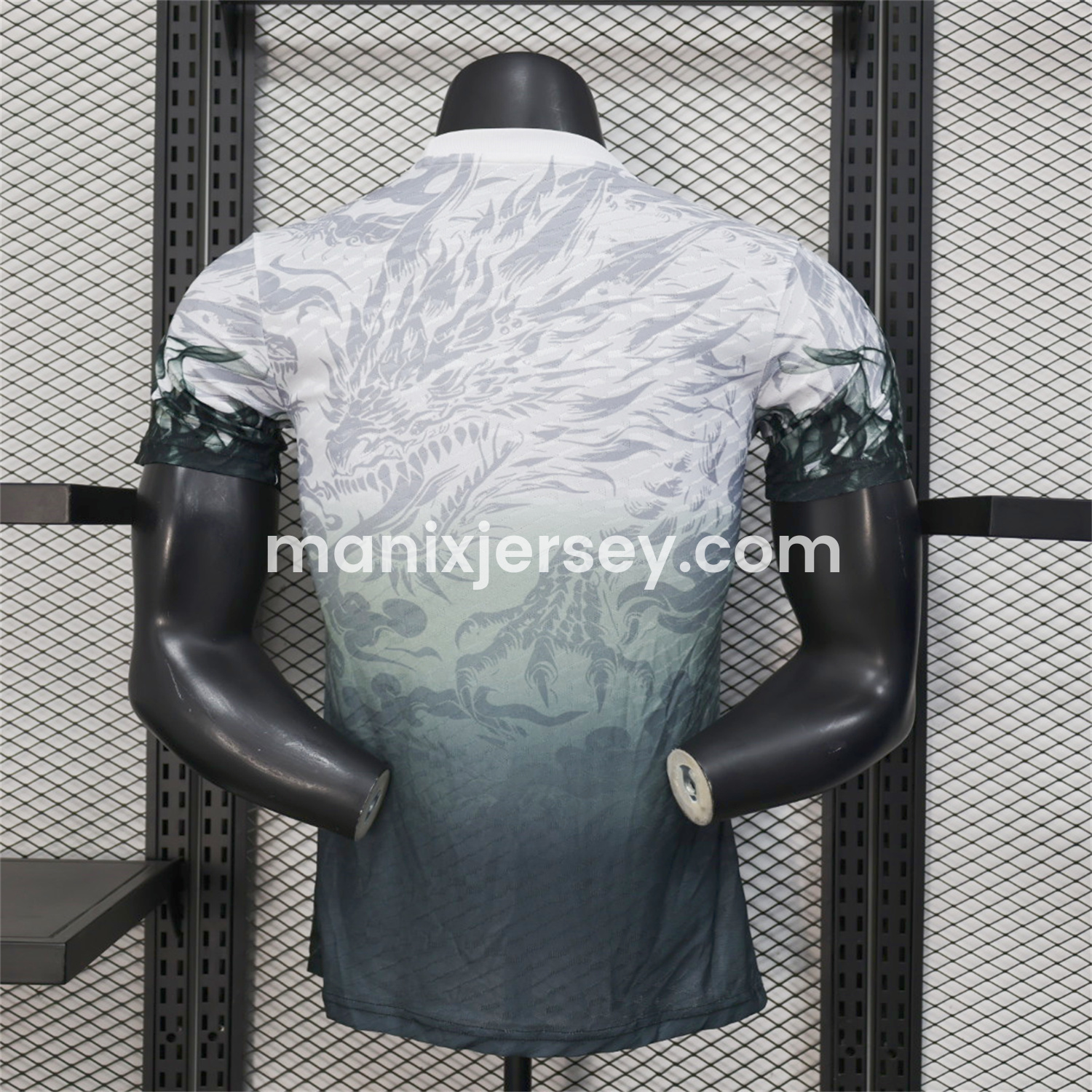 ManixJersey.com | Real Madrid 25-26 Black Green Dragon Soars White Jersey - Player Version -Customize Name, Number and Patch | Worldwide Shipping