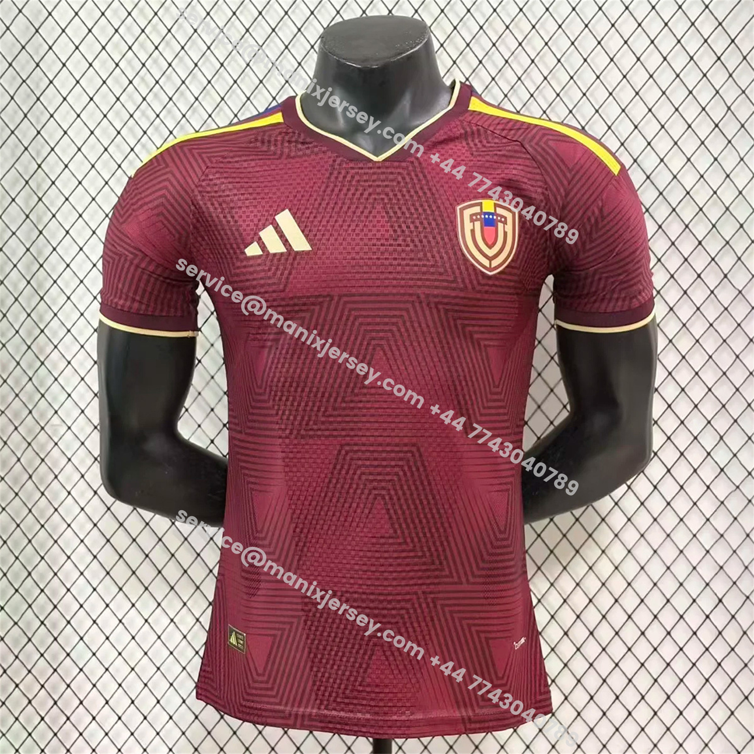 ManixJersey.com | Venezuela 2026 Home Jersey - Player Version -Customize Name, Number and Patch | Worldwide Shipping