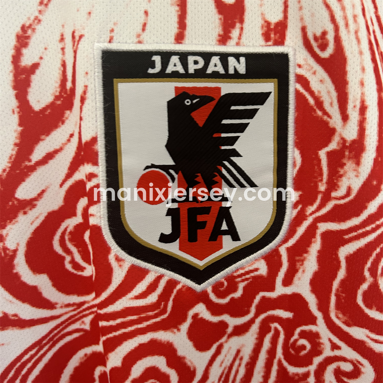 ManixJersey.com | Japan 25-26 Y3 Red Auspicious Cloud Pattern White Jersey - Fans Version -Customize Name, Number and Patch | Worldwide Shipping