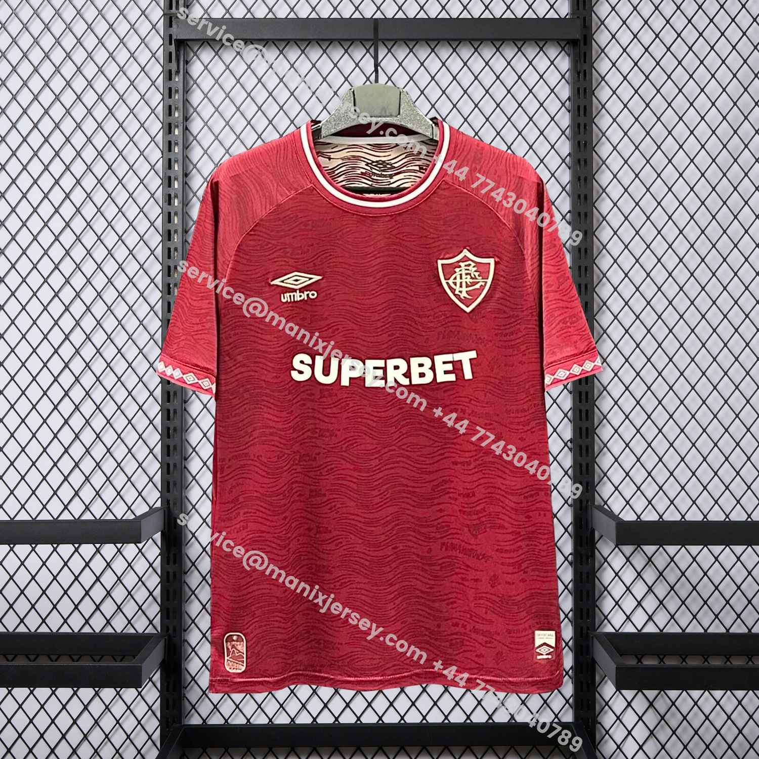 ManixJersey.com | Fluminense 25-26 Third Red Jersey - Fans Version -Customize Name, Number and Patch | Worldwide Shipping