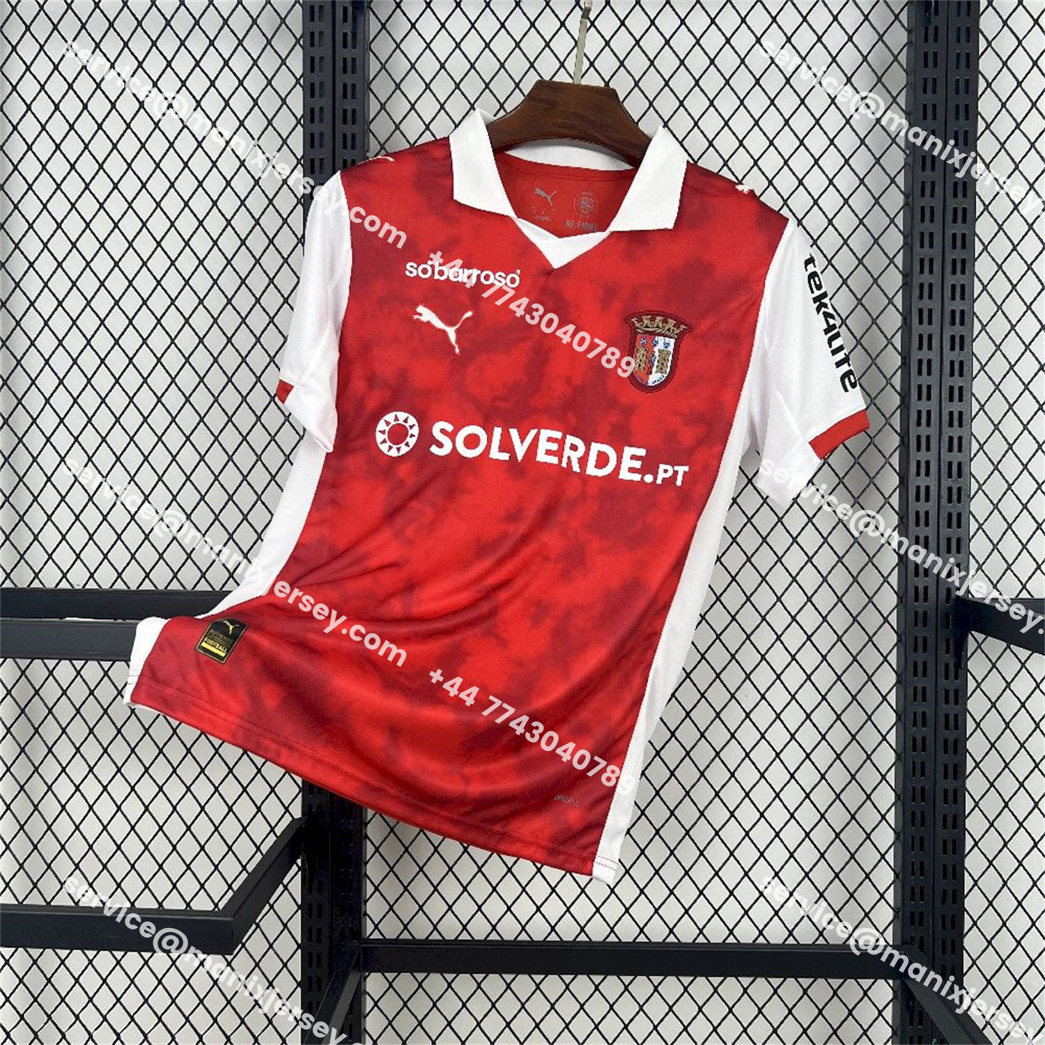 ManixJersey.com | Braga 25-26 Home Jersey - Fans Version -Customize Name, Number and Patch | Worldwide Shipping