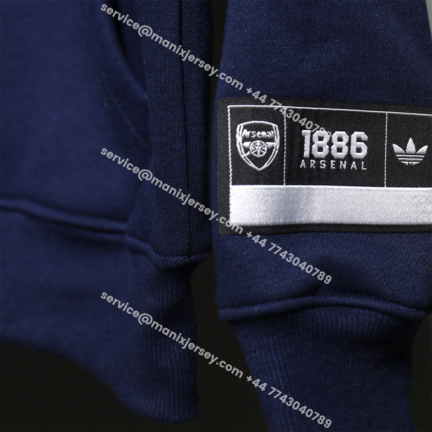 ManixJersey.com | Arsenal 25-26 Pure Color Training Set - Dark Blue Top and Dark Blue Pants -Customize Name, Number and Patch | Worldwide Shipping