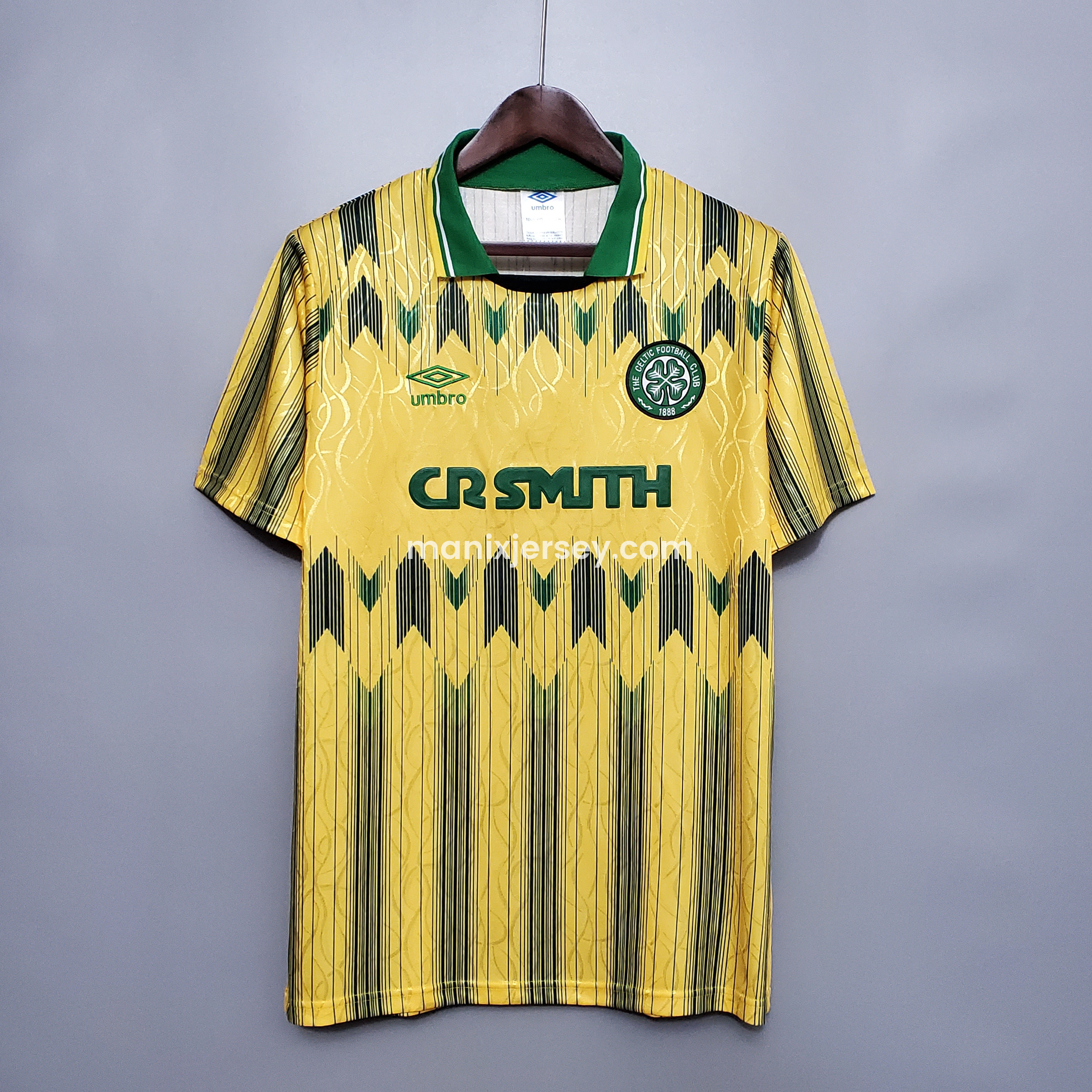 ManixJersey.com | Retro Celtic 1988-91 Away Stadium Jersey -Customize Name, Number and Patch | Worldwide Shipping