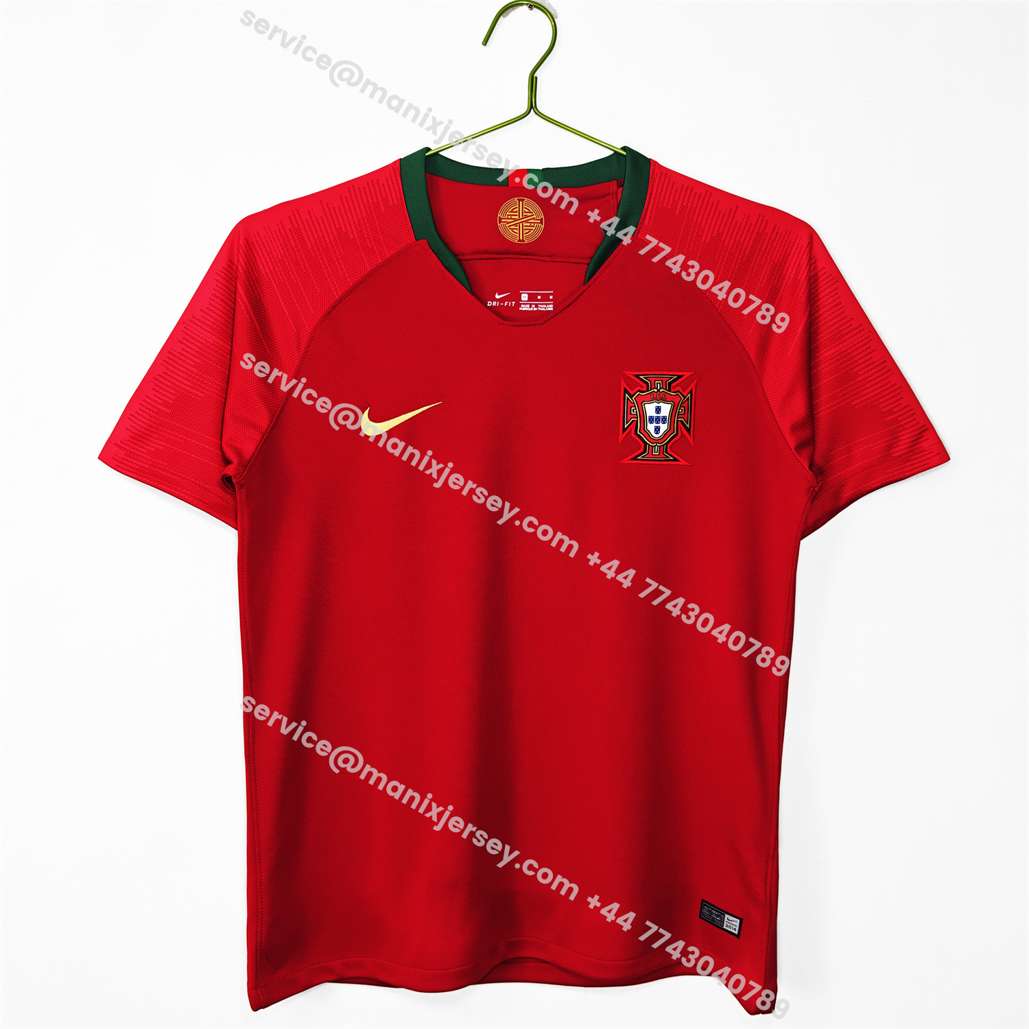 ManixJersey.com | Retro Portugal 2018 Home Jersey -Customize Name, Number and Patch | Worldwide Shipping