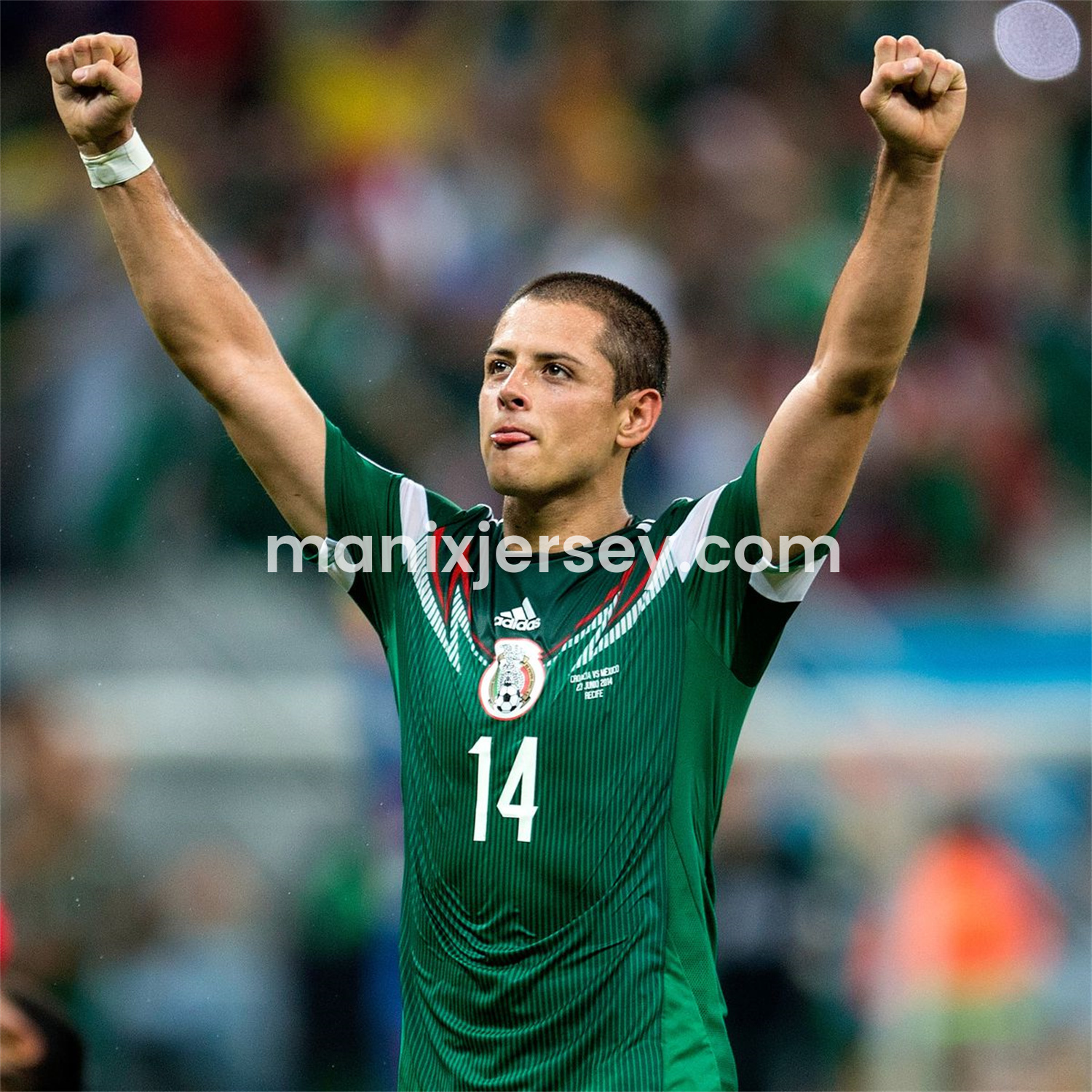 ManixJersey.com | Retro Mexico 2014 Home Jersey -Customize Name, Number and Patch | Worldwide Shipping