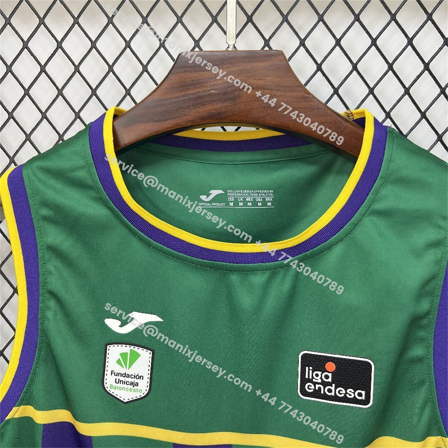 ManixJersey.com | Malaga 25-26 Green Basketball Training Vest - Fans Version -Customize Name, Number and Patch | Worldwide Shipping