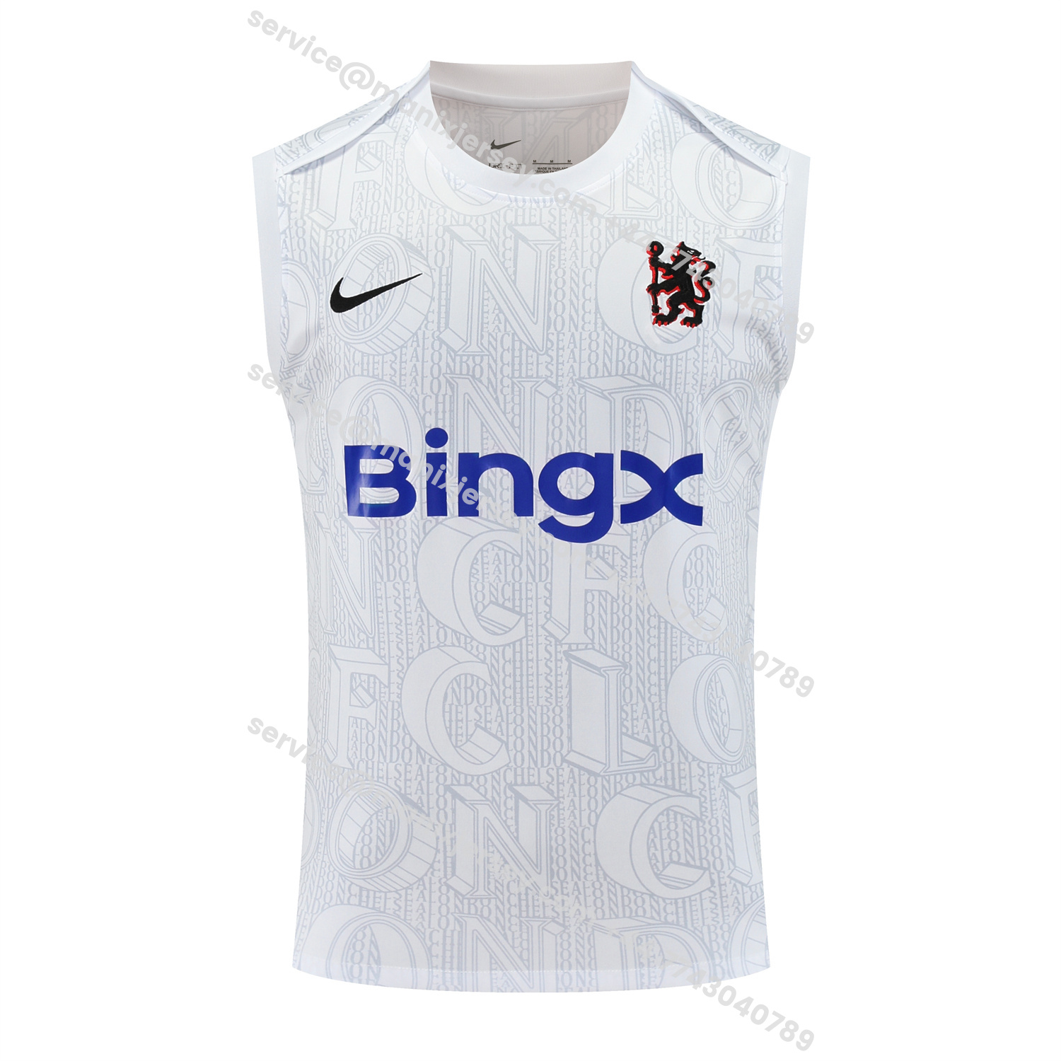 ManixJersey.com | C.h.e.l.s.e.a 25-26 Training Vest Suit - White -Customize Name, Number and Patch | Worldwide Shipping