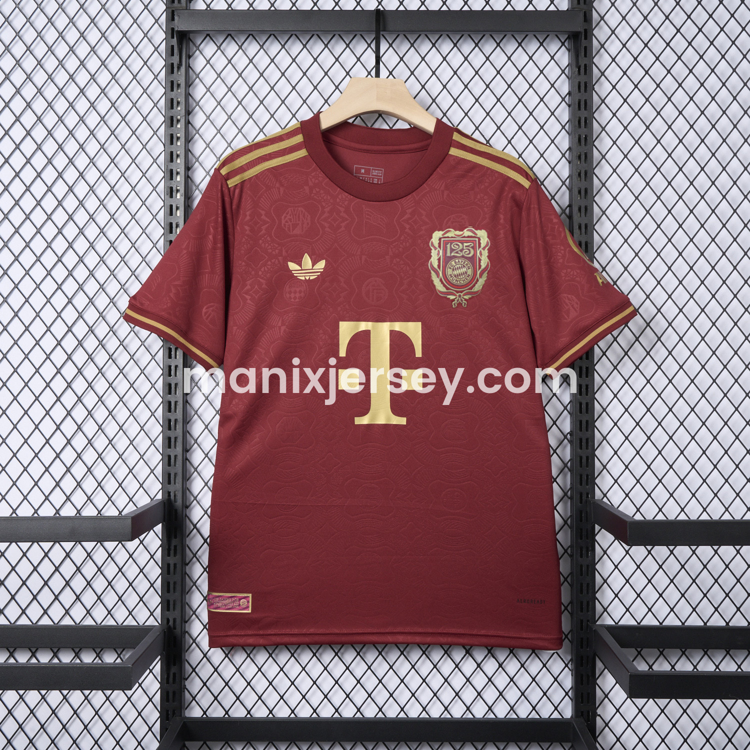 ManixJersey.com | Bayern Munich 2025 Red 125th Anniversary Jersey - Fans Version -Customize Name, Number and Patch | Worldwide Shipping