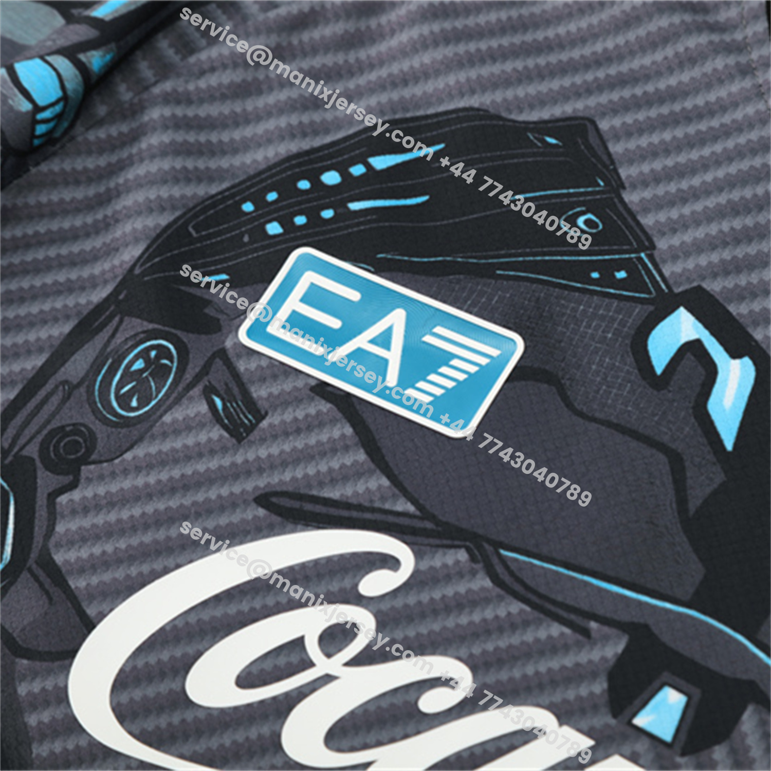 ManixJersey.com | Napoli 25-26 Kids Short-Sleeve Training Set - Gray Mecha Top & Black Shorts -Customize Name, Number and Patch | Worldwide Shipping