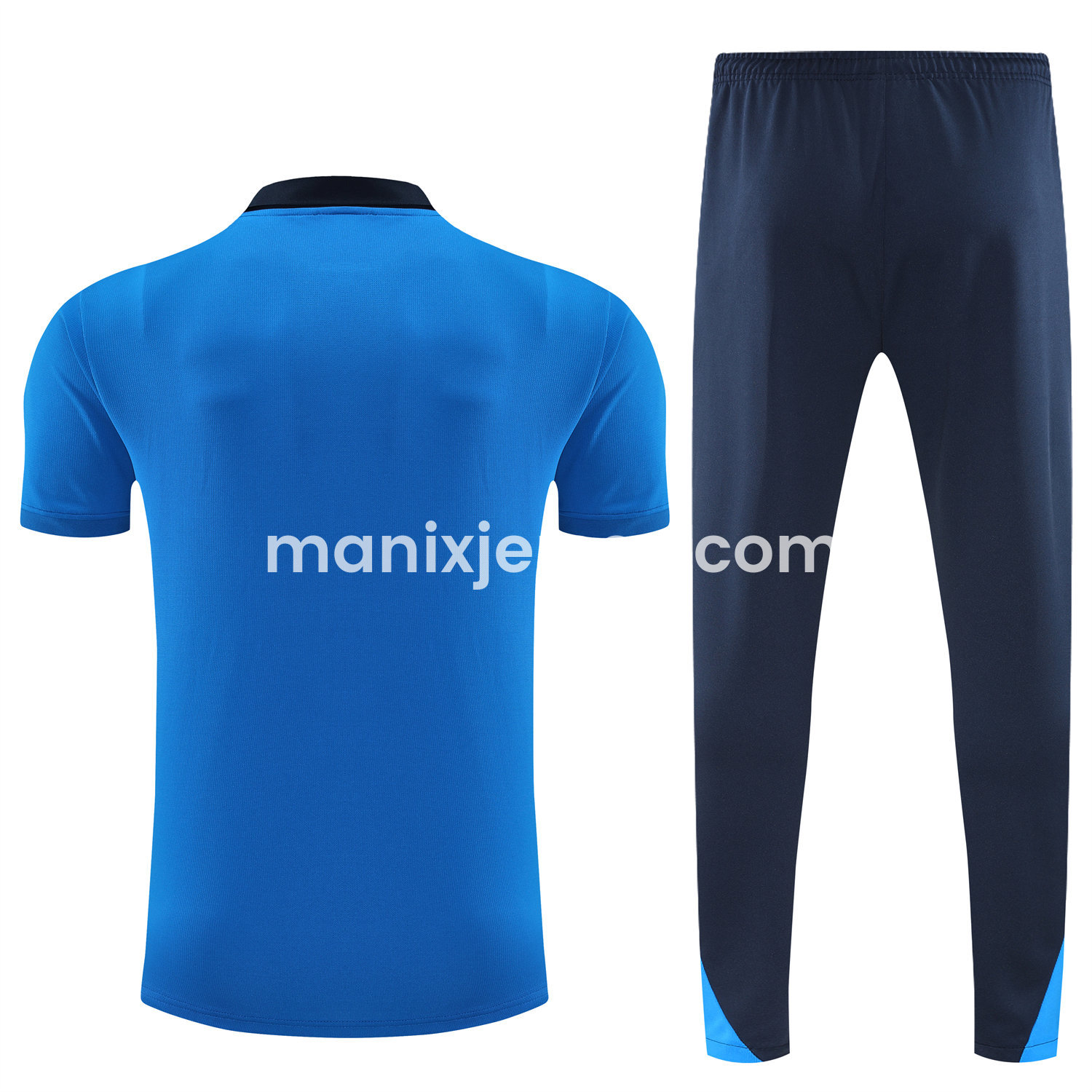 ManixJersey.com | C.H.E.L.S.E.A 25-26 POLO Short-Sleeve Training Set - Blue Top and Deep Blue Pants -Customize Name, Number and Patch | Worldwide Shipping