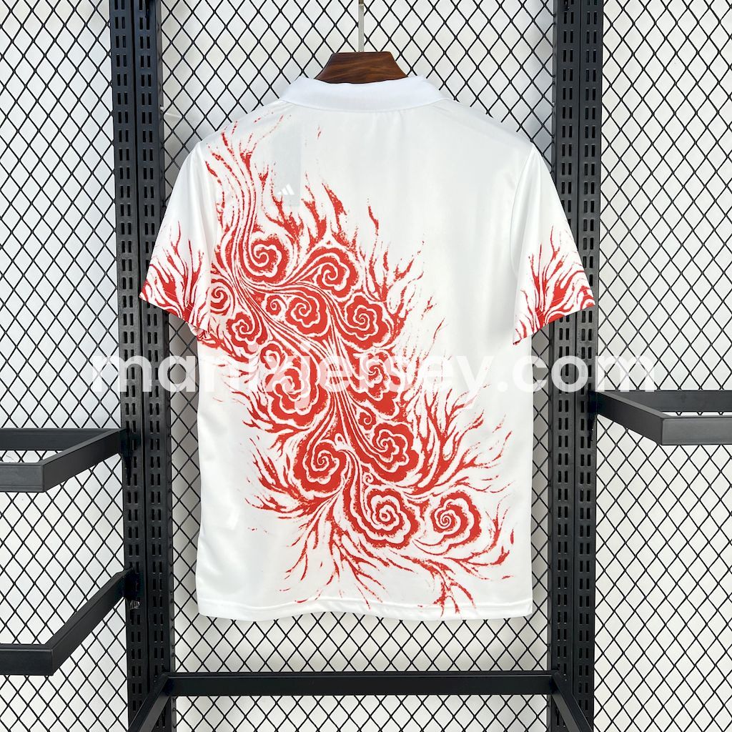 ManixJersey.com | Japan 25-26 Y-3 Red Auspicious Cloud Pattern White Special Jersey - Fans Version -Customize Name, Number and Patch | Worldwide Shipping