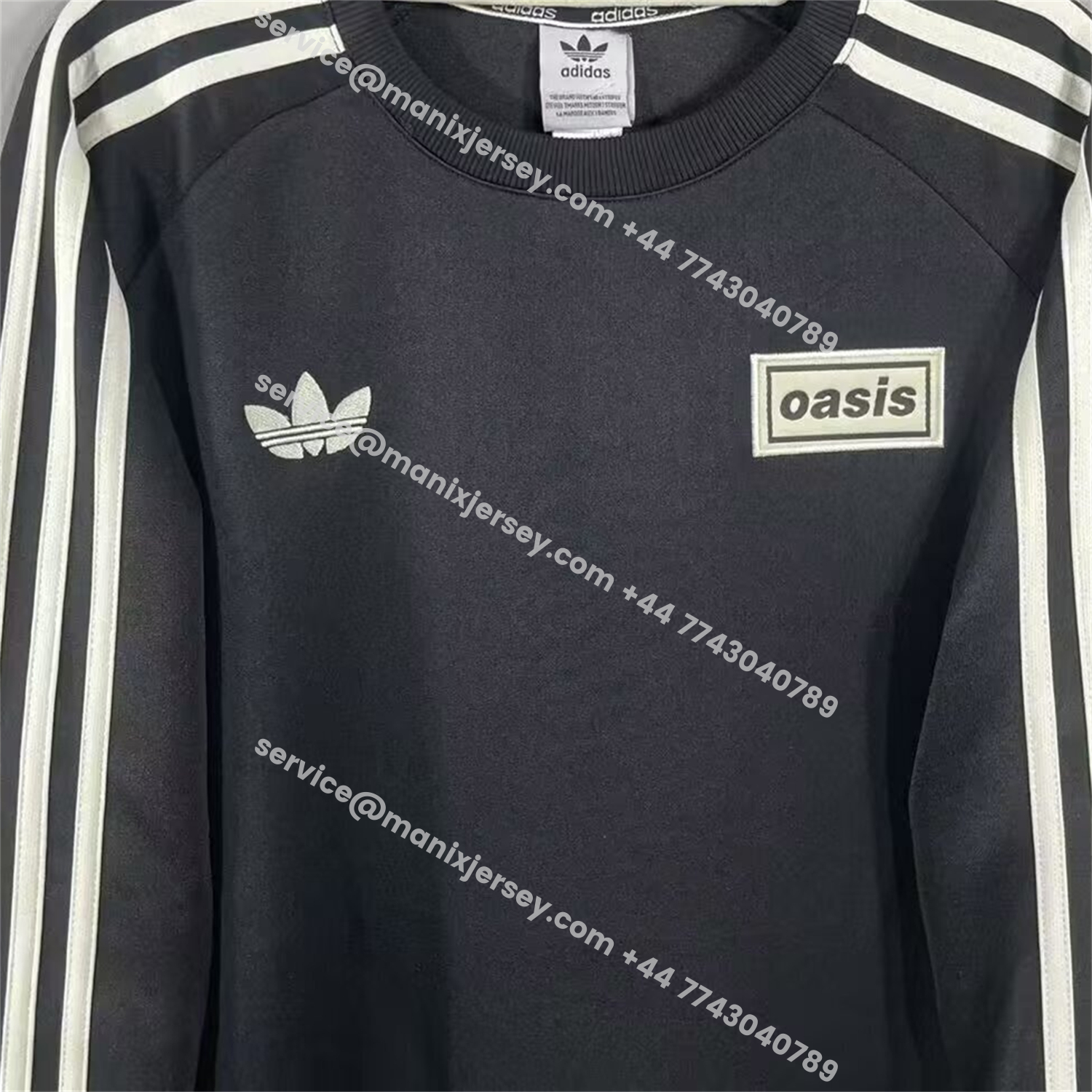 ManixJersey.com | Adidas 25-26 Oasis Originals Tour Black Long Sleeves Jersey - Fans Version -Customize Name, Number and Patch | Worldwide Shipping