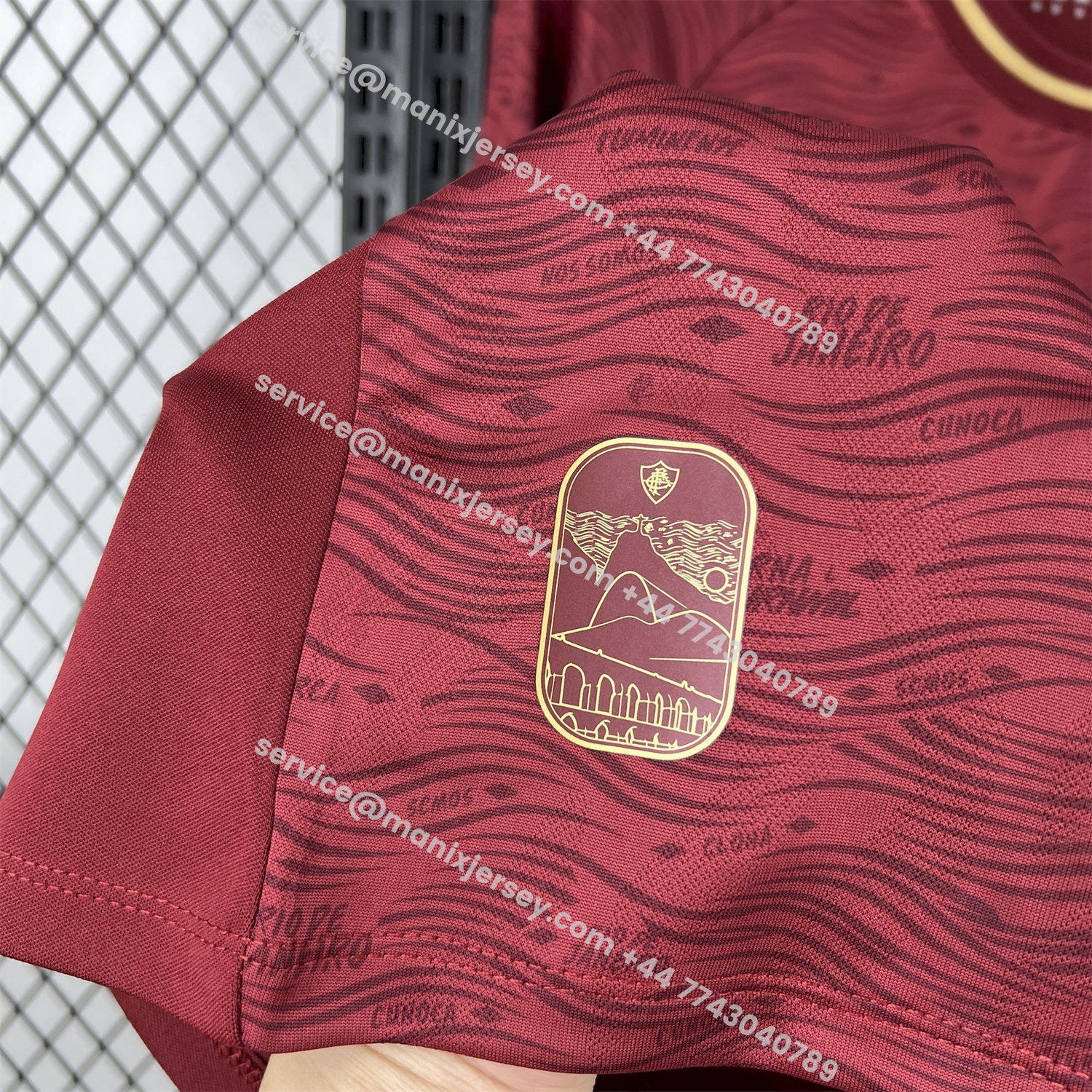 ManixJersey.com | Fluminense 25-26 Third Red Jersey - Fans Version -Customize Name, Number and Patch | Worldwide Shipping