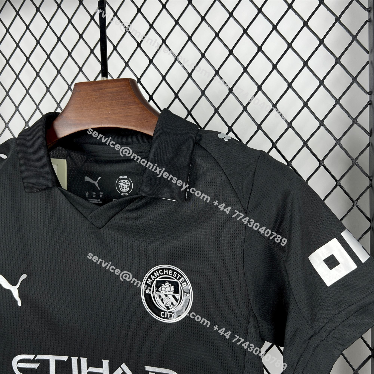 ManixJersey.com | Manchester City 25-26 Away Black Kids Kit -Customize Name, Number and Patch | Worldwide Shipping