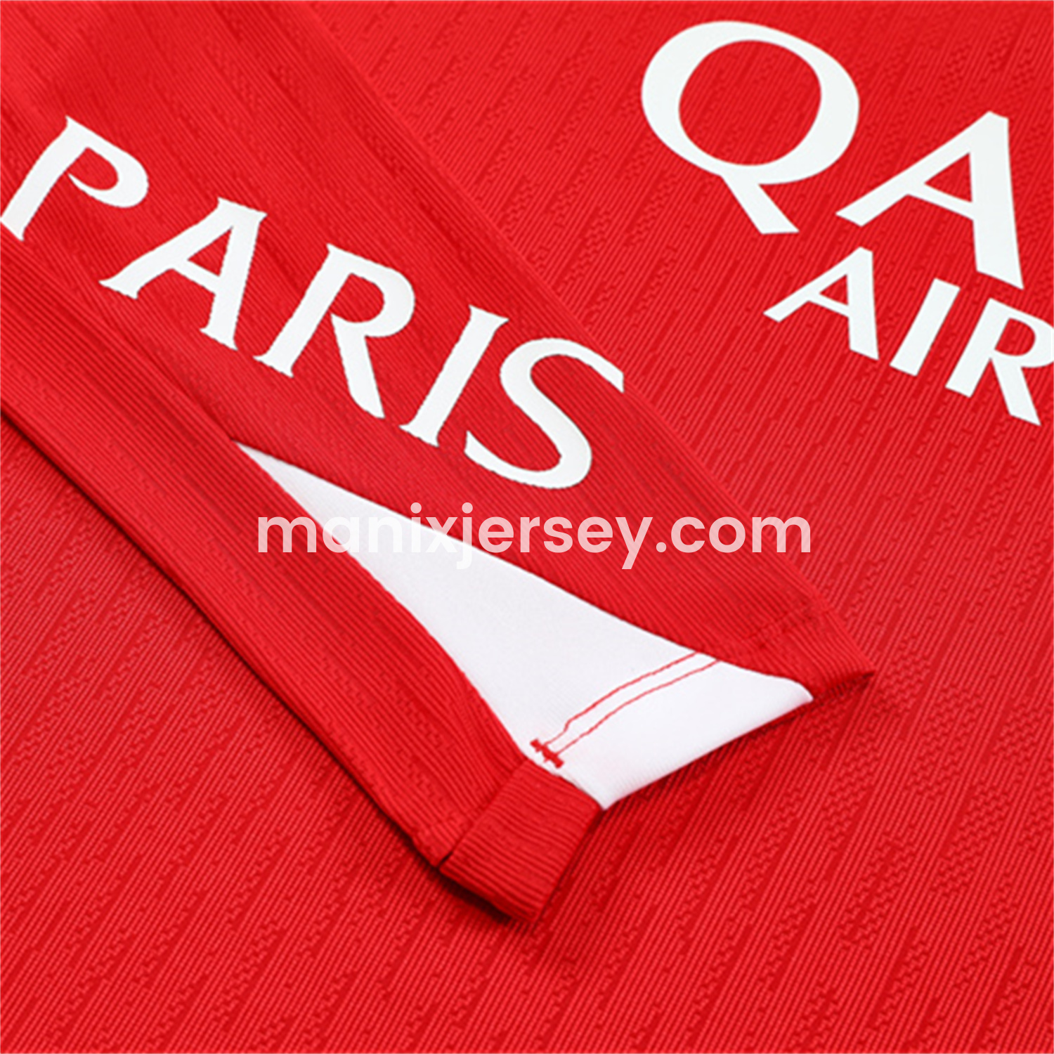ManixJersey.com | Paris Saint-Germain PSG 25-26 Long Sleeves Training Set - Red Top & Royal Blue Pants -Customize Name, Number and Patch | Worldwide Shipping