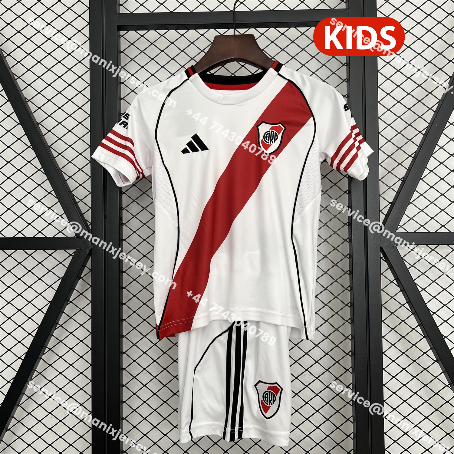 ManixJersey.com | River Plate 25-26 Home Unsponsored Kids Kit -Customize Name, Number and Patch | Worldwide Shipping