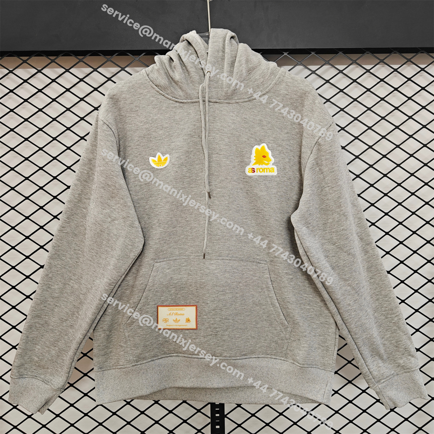 ManixJersey.com | AS Roma 25-26 Originals Terrace Icon Unisex Pullover Hoodie -Customize Name, Number and Patch | Worldwide Shipping