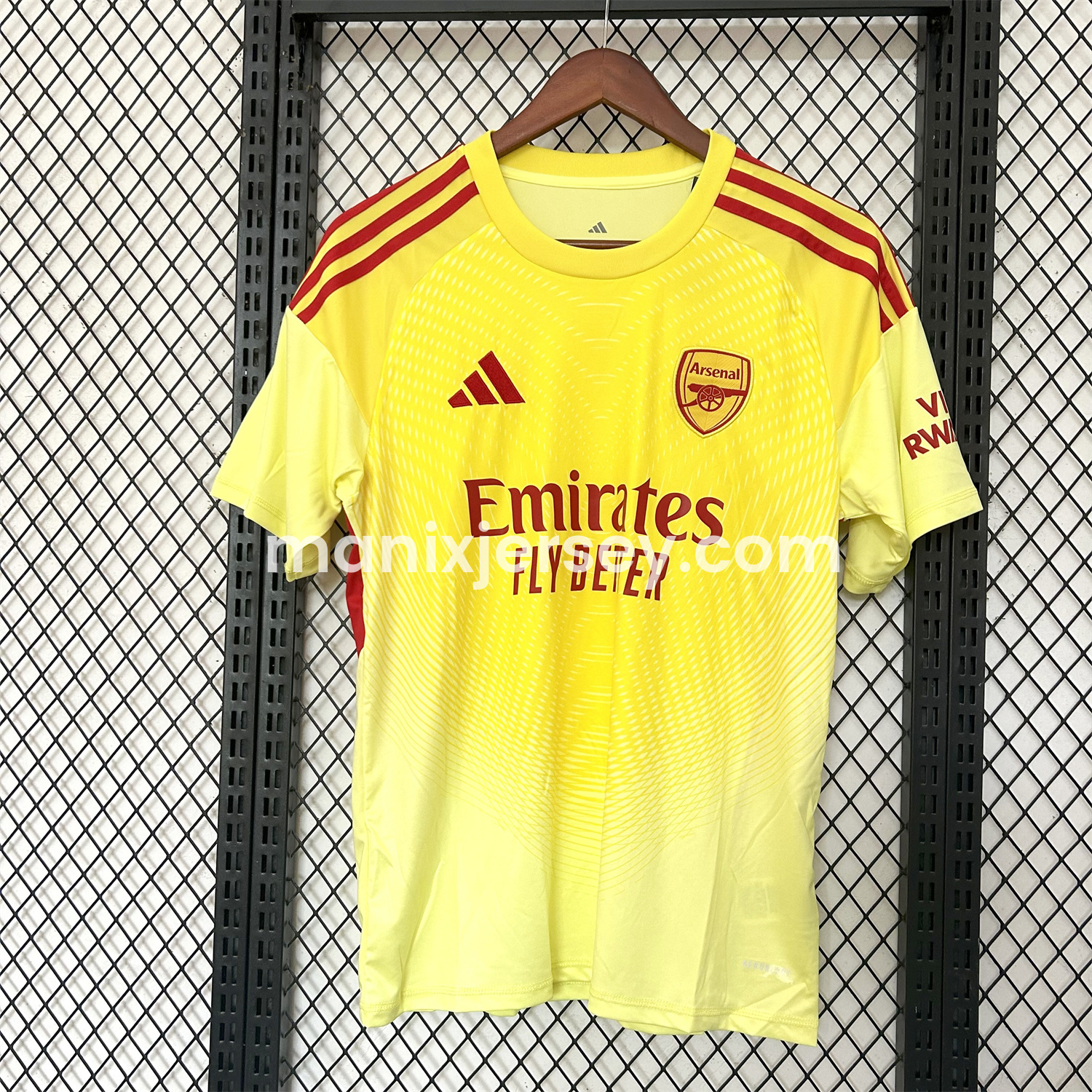 ManixJersey.com | Arsenal 25-26 Yellow Goalkeeper Jersey - Fans Version -Customize Name, Number and Patch | Worldwide Shipping