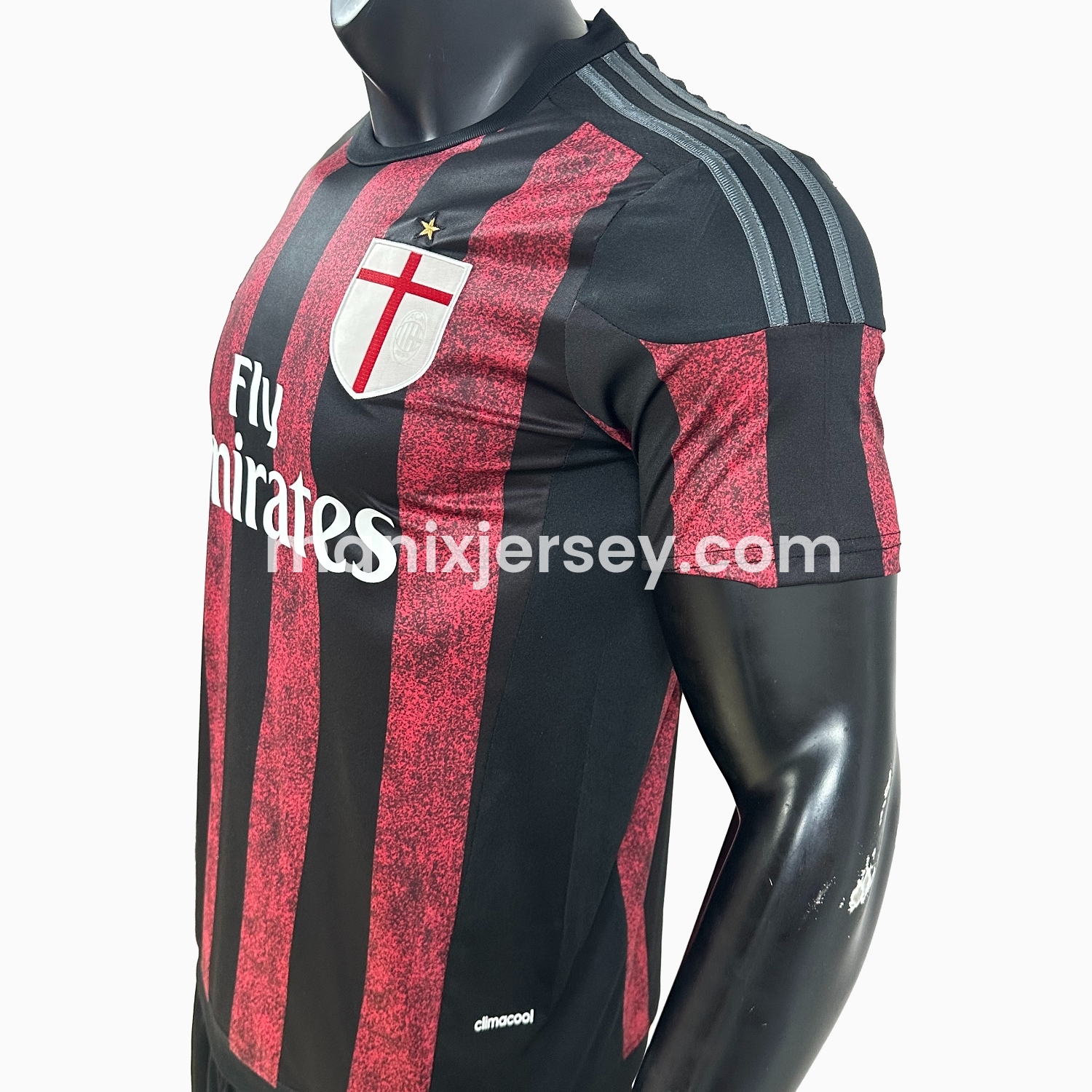 ManixJersey.com | Retro AC Milan 2015-16 Home Jersey -Customize Name, Number and Patch | Worldwide Shipping