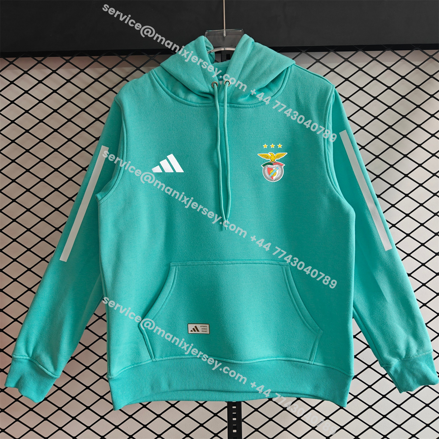 ManixJersey.com | Benfica 25-26 Home Unisex Pullover Hoodie -Customize Name, Number and Patch | Worldwide Shipping