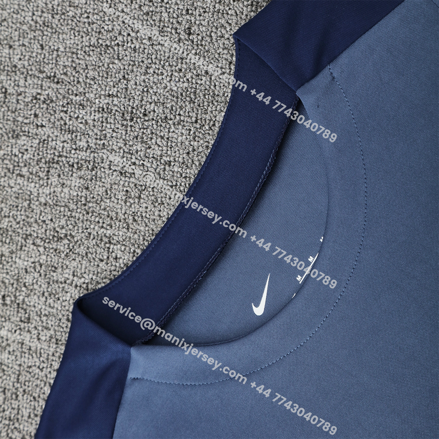 ManixJersey.com | Paris Saint-Germain PSG 25-26 Vest Training Set - Deep Blue Vest & Deep Blue Shorts -Customize Name, Number and Patch | Worldwide Shipping