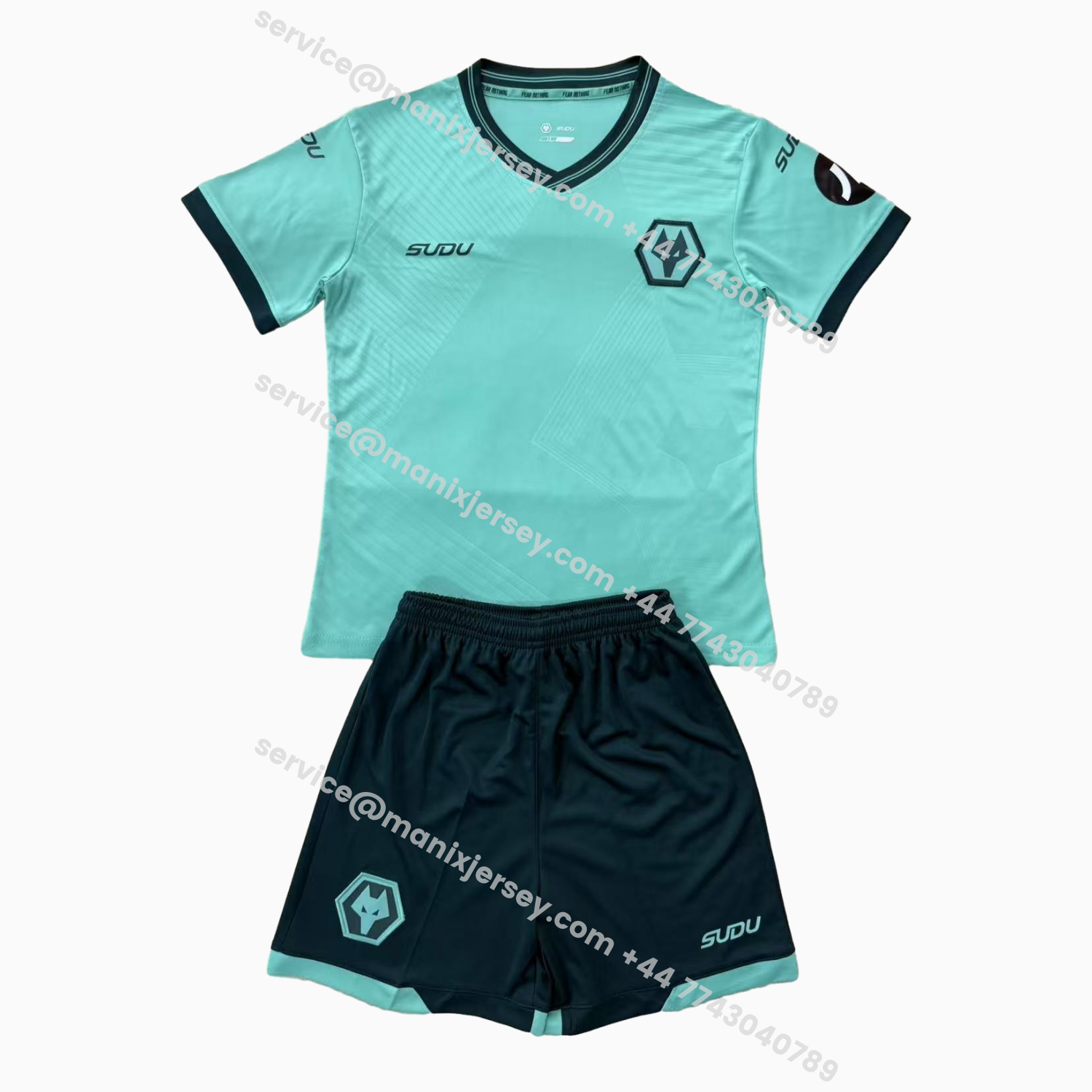 ManixJersey.com | Wolverhampton Wanderers Wolves 25-26 Away Kids Kit -Customize Name, Number and Patch | Worldwide Shipping