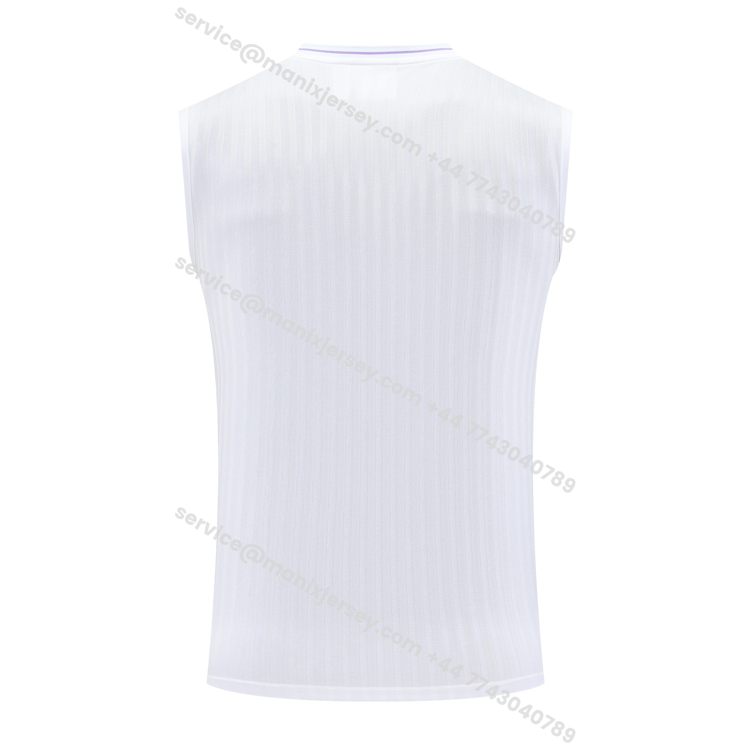ManixJersey.com | Real Madrid 25-26 Vest Training Set - Pure White Vest & Purple Shorts -Customize Name, Number and Patch | Worldwide Shipping