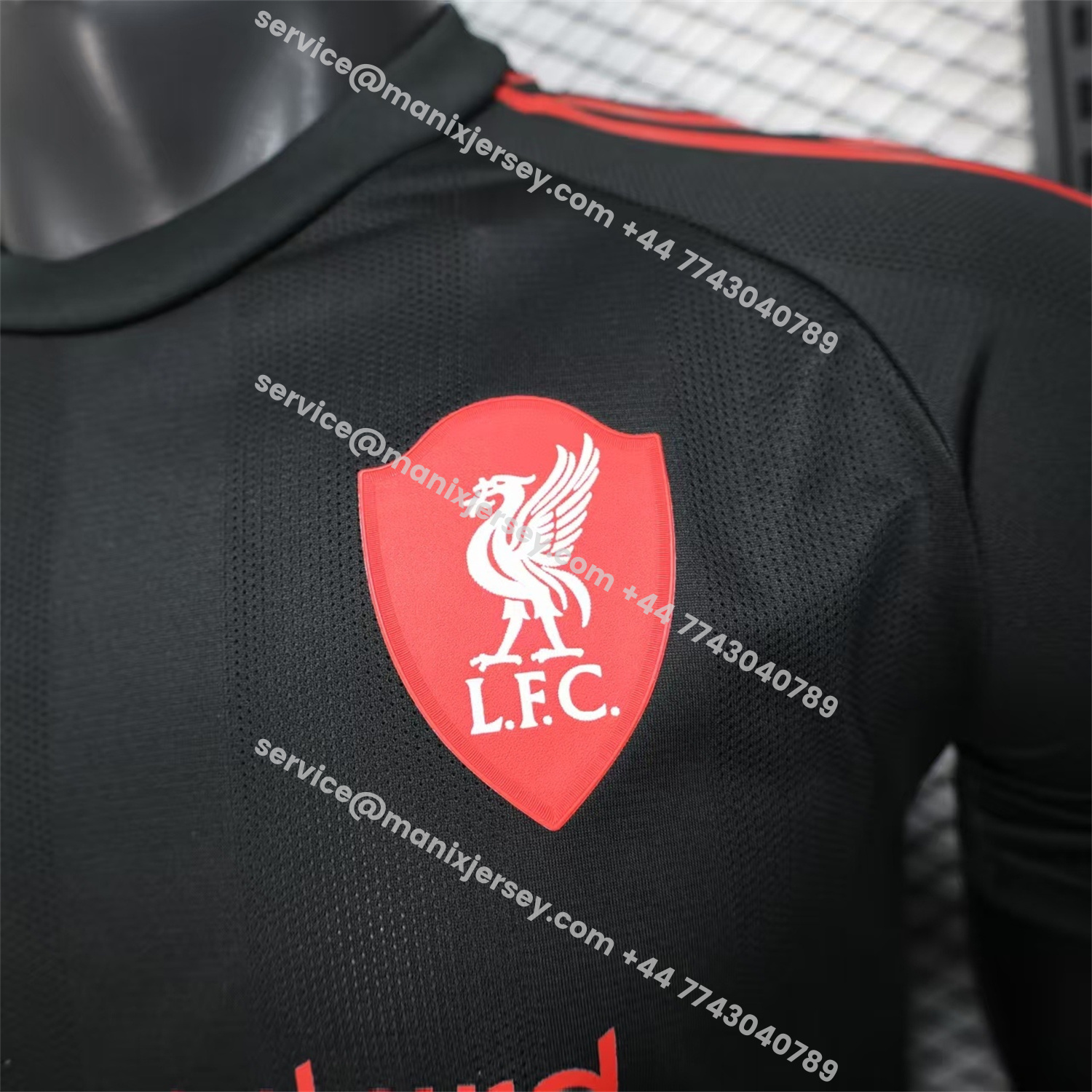ManixJersey.com | Liver.pool 25-26 Black Special Whit Red Sponsor Jersey - Player Version -Customize Name, Number and Patch | Worldwide Shipping