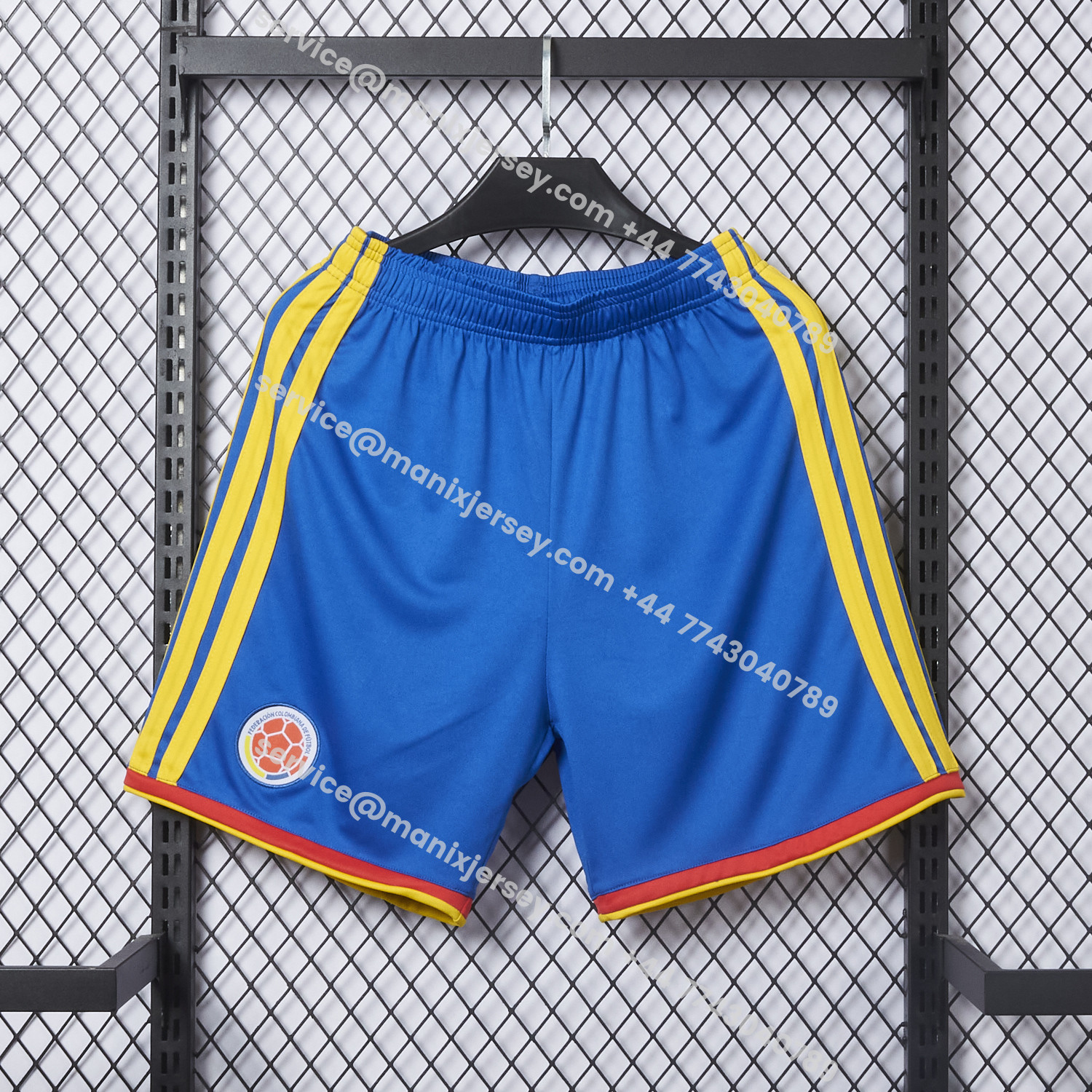 ManixJersey.com | Colombia 2026 Home Blue Shorts - Fans Version -Customize Name, Number and Patch | Worldwide Shipping