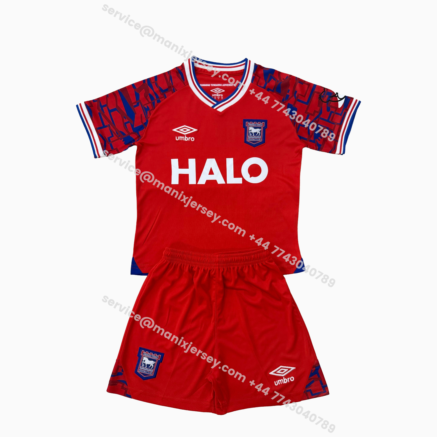 ManixJersey.com | Ipswich Town 25-26 Away Kids Kit -Customize Name, Number and Patch | Worldwide Shipping