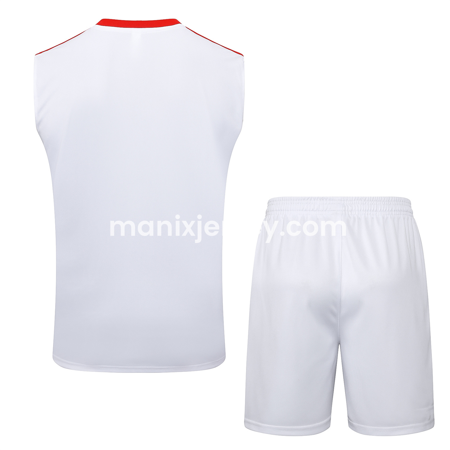 ManixJersey.com | Bayern Munich 2025 125th Anniversary Vest Training Set - White Top and Shorts -Customize Name, Number and Patch | Worldwide Shipping