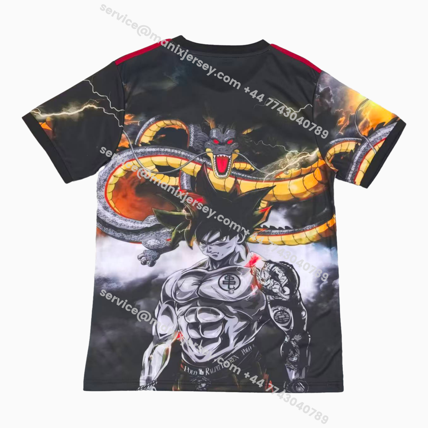 ManixJersey.com | Japan 25-26 Black Goku And Shenron Special Jersey - Fans Version -Customize Name, Number and Patch | Worldwide Shipping