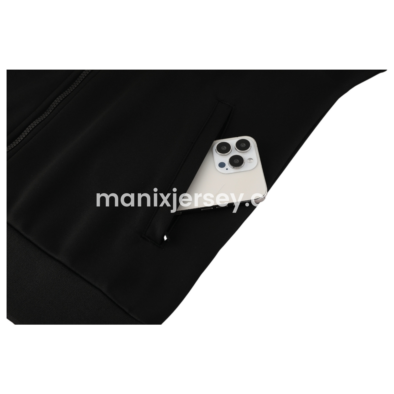 ManixJersey.com | Barcelona 25-26 Jacket Training Tracksuit - Black top & Black Pants -Customize Name, Number and Patch | Worldwide Shipping