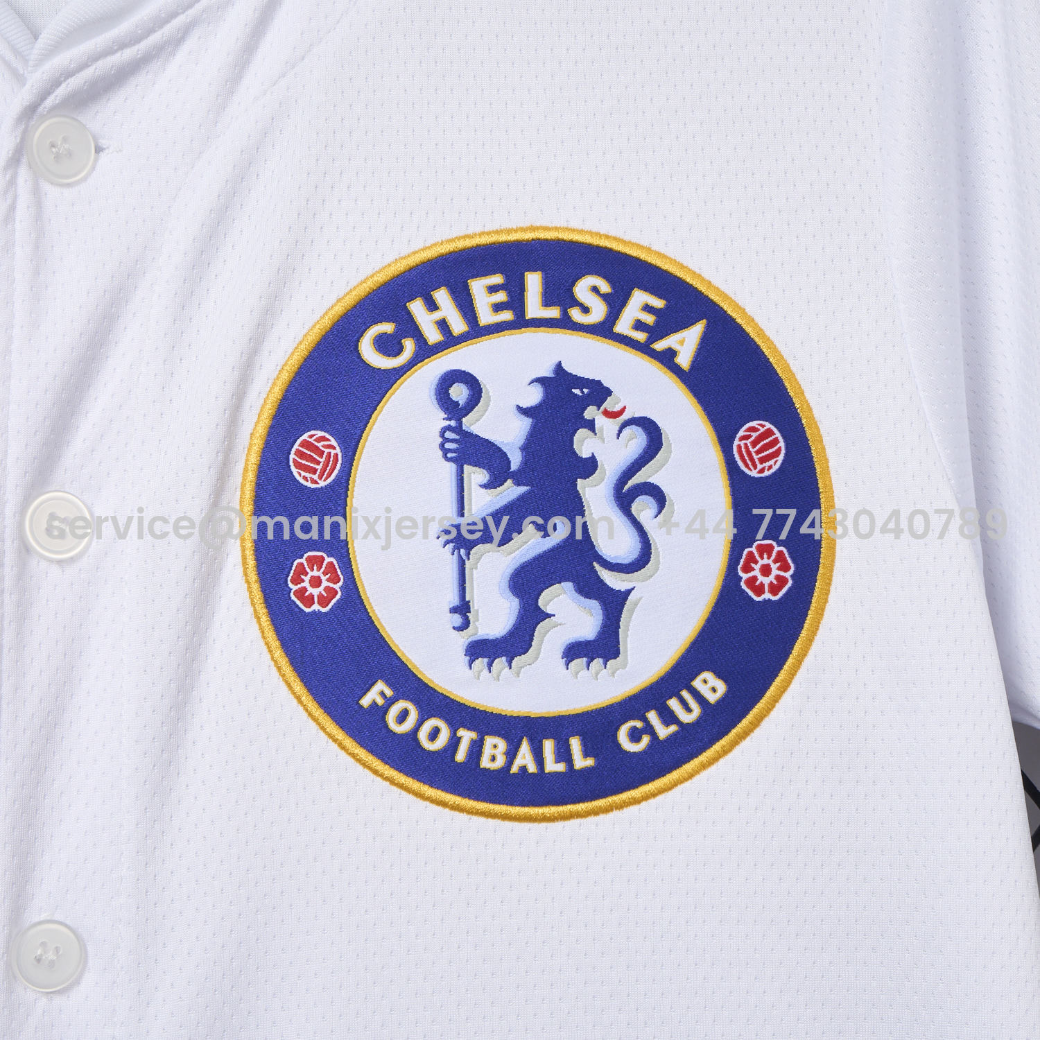 ManixJersey.com | C.H.E.L.S.E.A 25-26 White Limited Baseball Jersey -Customize Name, Number and Patch | Worldwide Shipping