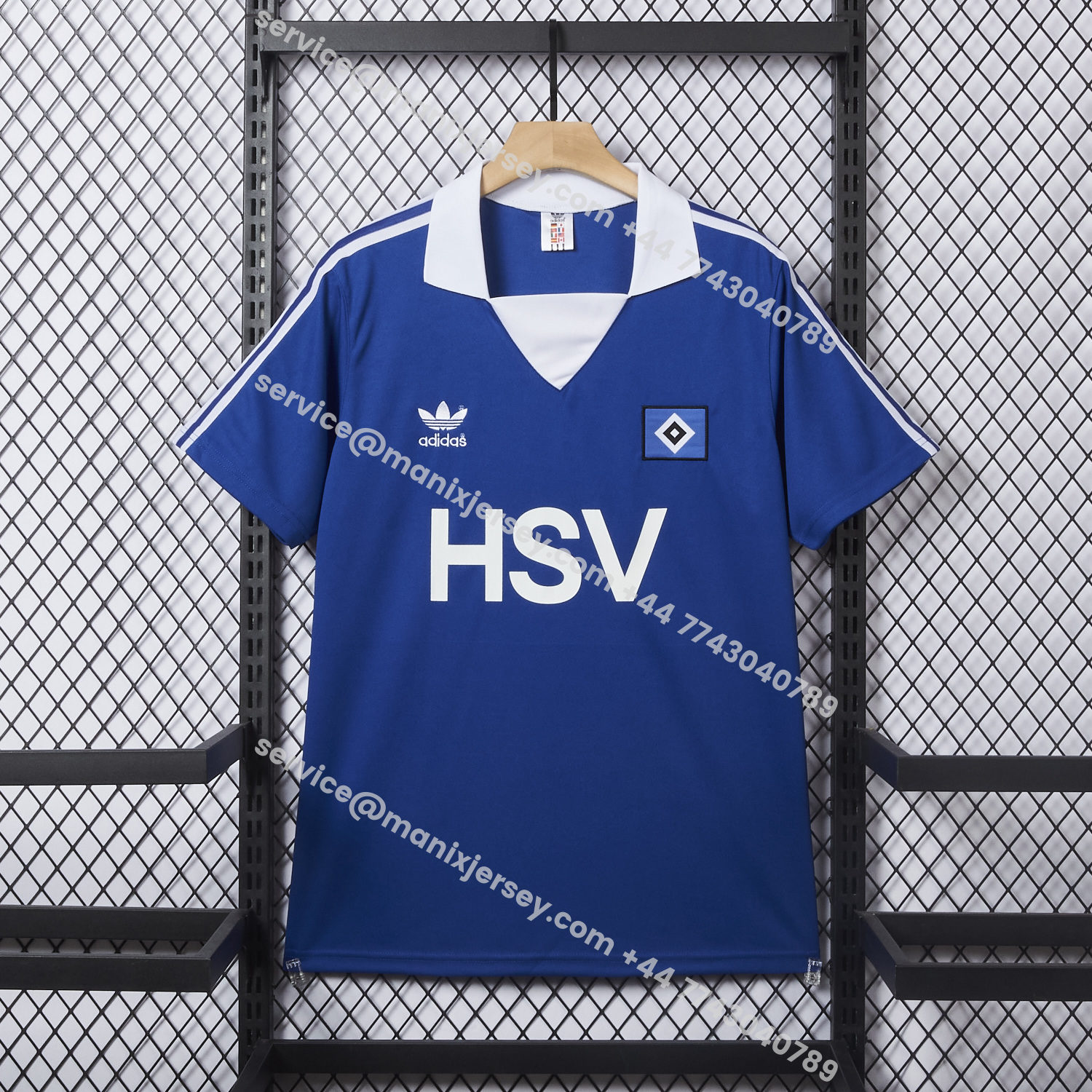 ManixJersey.com | Retro Hamburger SV 1979 Away Blue Jersey -Customize Name, Number and Patch | Worldwide Shipping