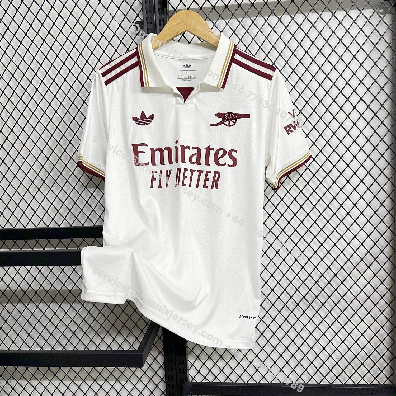 ManixJersey.com | Arsenal 25-26 Third White Jersey - Fans Version -Customize Name, Number and Patch | Worldwide Shipping