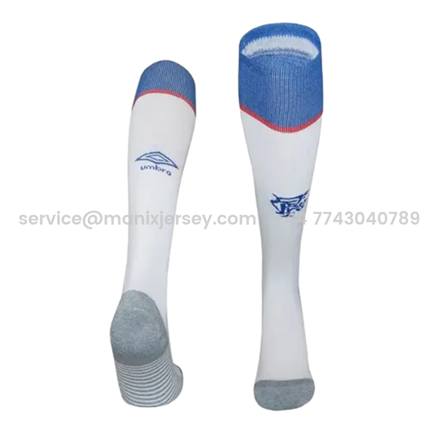 ManixJersey.com | Glasgow Rangers 25-26 Away Socks - White -Customize Name, Number and Patch | Worldwide Shipping