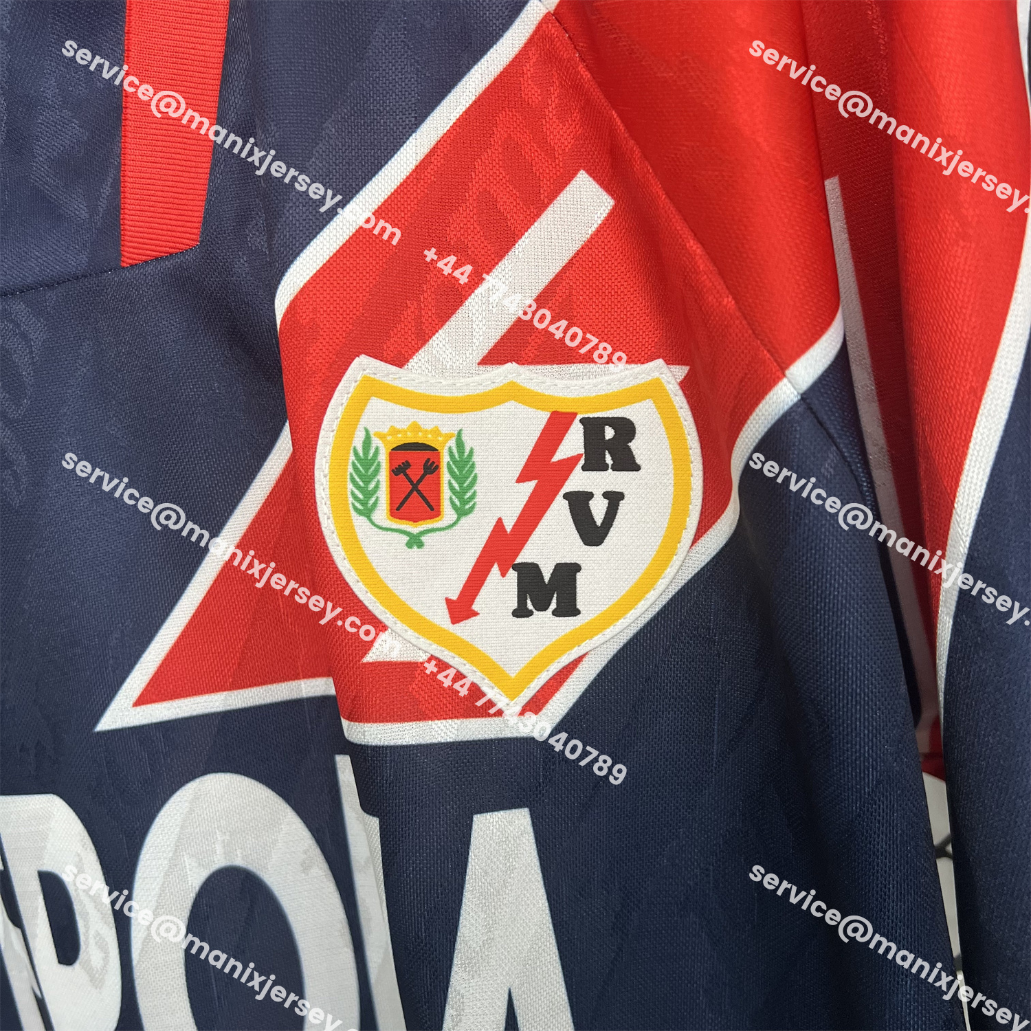 ManixJersey.com | Retro Rayo Vallecano 1997-98 Away Jersey -Customize Name, Number and Patch | Worldwide Shipping